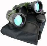 60x50 Perrini Day / Night Prism Black and Green Military Binoculars with Pouch