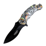 Defender-Xtreme 8.5" Spring Assisted Folding Knife With Belt Clip