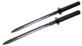 Defender High Quality 24" 2pc Sharp Ninja Deluxe Swword Black Sword with Sheath