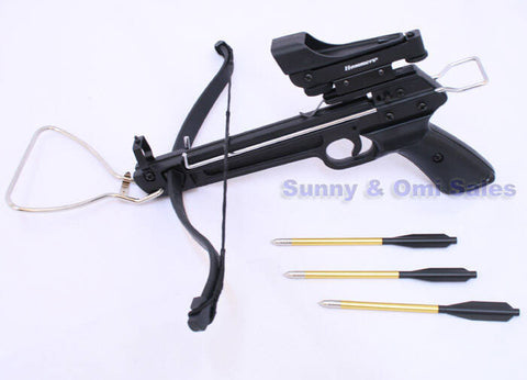 80 lbs Pistol Crossbow + Red Dot + 15 Arrows Cross Bow