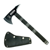 14.5" TheBoneEdge Tactical Survival Axe with Sheath Black Hatchet