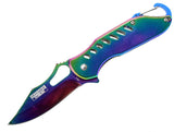 6.5" Defender Xtreme Pocket Folding Knife Blade with Key Chain Clip Mixed Colors