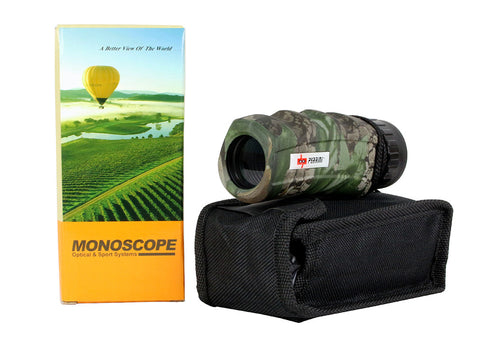 10X25 Perrini Woodland Camo High PoweredMonocular with Nylon Sheath Nice One