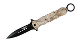 10" Defender-Xtreme Spring Assisted Camouflage Knife Stainless Steel Blade