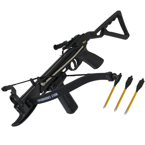 80lbs 200+ FPS Self Cocking Hunting Crossbow Recurve Pistol Grip cross bow
