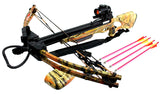 175 LBS Hunting Crossbow Package with Red Dot Scope Arrows Rope Cocking 285 FPS