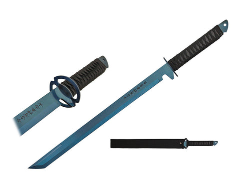 High Quality 27"  Stainless Steel Blue Blade Sword with Sheath