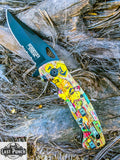 Defender-Xtreme 7.5" Streets Lady Rider Tactical Spring Assisted Folding Knife