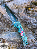 Defender-Xtreme 7.5" Motorcycle Lady Spring Assisted Folding Knife Tactical Sharp