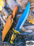  16" Eagle Head Bowie Knife Bone Handle Brass Hand Crafted With Sheath