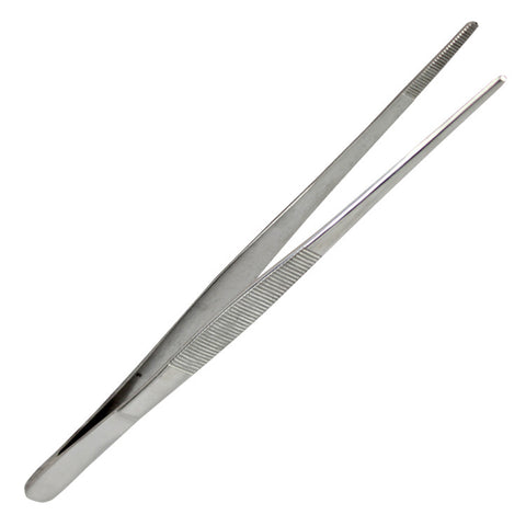 Bdeals General Purpose Thumb Dressing Forceps Tweezers 5.5" Stainless Steel