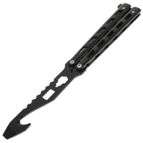 8.75" Black Butterfly Knife Folding Practice Trainer Training Tools Stainless Steel
