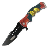 Defender-Xtreme 8.5" Spring Assisted Folding Knife Stainless Steel