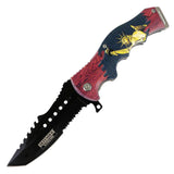 Defender-Xtreme 8.5" Spring Assisted Folding Knife Stainless Steel