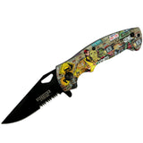 Defender-Xtreme 7.5" Handle Spring Assisted Folding Knife Tactical Sharp