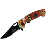 Defender-Xtreme 7.5" Handle Spring Assisted Folding Knife Tactical Sharp