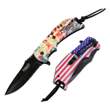 Defender-Xtreme 8.5" Spring Assisted Folding Knife 3CR13 Steel