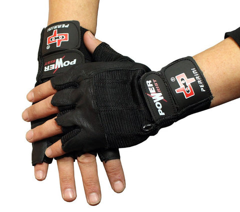Fingerless Gloves Black Leather Working Out/Weight Lifting