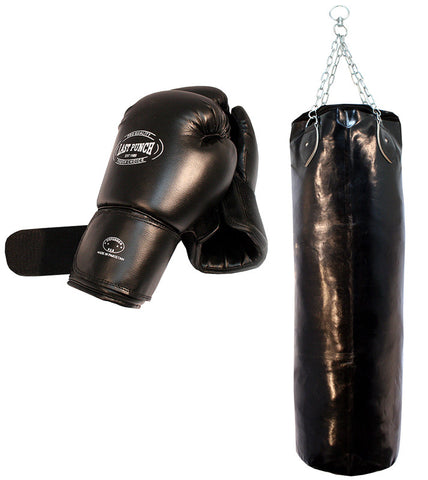 Heavy Duty Pro Boxing Gloves & Pro Huge Punching Bag with Chains New Punching