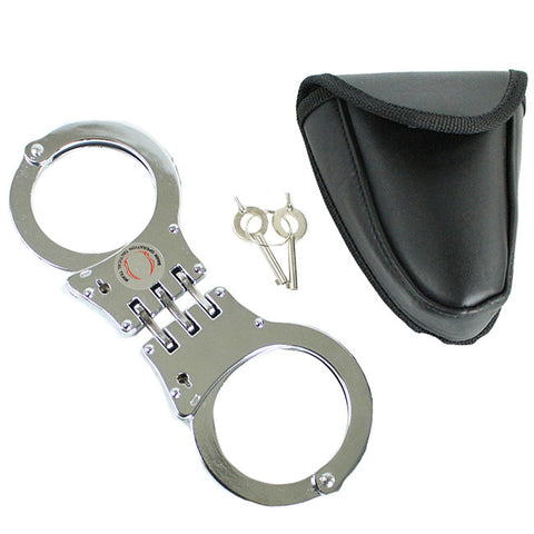 The Bone Edge Tacticle Team Police Style Hinged Handcuffs Pouch Double Lock