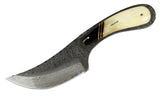 8.5" Damascus Skinner Knife Bone Handle Series Leather Sheath