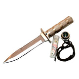 10.5" Stainless Steel Blade Survival Knife with Sheath Heavy Duty