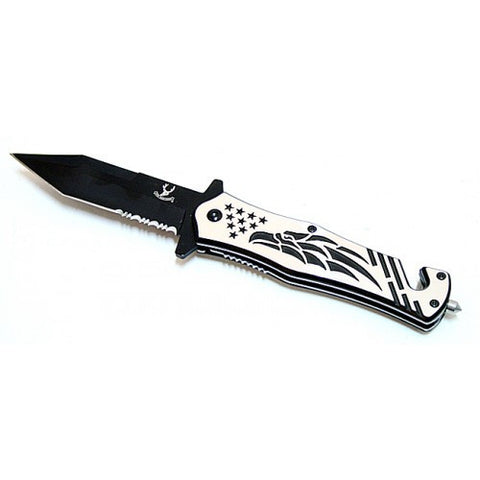 8" Falcon Design Spring Assisted Knife Stainless Steel