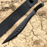 Defender 20.5" Black Machete Full Tang with Black Sheath