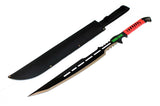 High Quality 28" Full Tang Zombie Killer Hunting Sword With Red Handle&Sheath