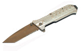 8.5" Silver Spring Assisted Metal Knife with Clip