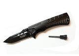 Defender-Xtreme 8.5"Stainless Steel SpringAssisted Knife Belt Clip&Fire Starter