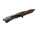 Defender-Xtreme 8.5"Stainless Steel SpringAssisted Knife Belt Clip&Fire Starter