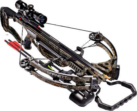 Barnett Raptor FX3 Pro 160 lbs Realtree Xtra Crossbow Side Mount Quiver With 4x32 Scope