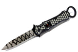 9" Black And Grey Folding Spring Assisted Throwing Knife with Belt Clip