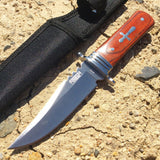 7.5" Defender Xtreme Hunting Knife Full Tang Blade with Wood Handle Mixed Colors