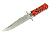 11"  Defender-Xtreme Wood Handle Hunting Knife Full Tang Stainless Steel Blade