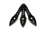 Set of 3 All Black Defender Throwing Knives with Sheath