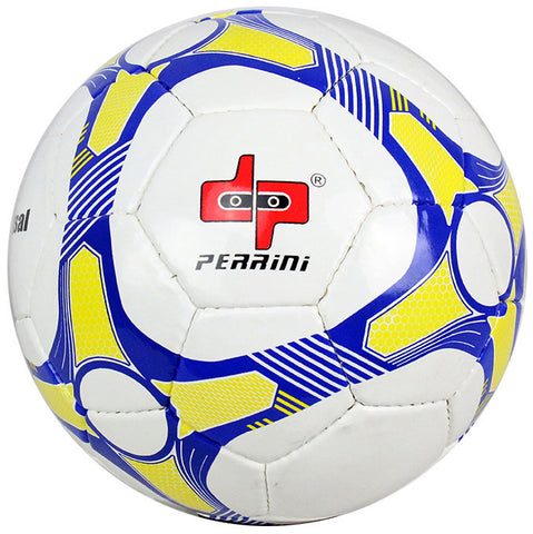Perrini White/Blue/Yellow Soccer Ball Size 5