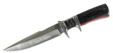 12" Hunt-Down Fixed Blade Knife with Leather Sheath