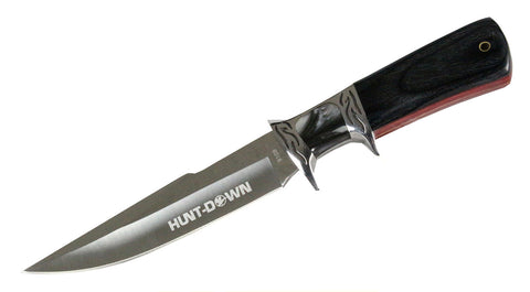 10" Hunt-Down Fixed Blade Hunting Sharp Knife with Leather Sheath