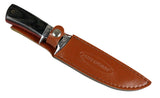 10" Hunt-Down Fixed Blade Hunting Sharp Knife with Leather Sheath