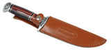 12" Hunt-Down Decorative Sporting Hunting Knife with Leather Sheath