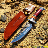 10" Hunt-Down Decorative Sporting Hunting Knife with Leather Sheath