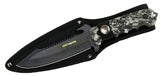 9.5" Hunt-Down Full-Tang Blade Hunting Tactical Knife with Gray Viper Handle