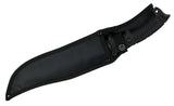 16" Defender-Xtreme Full Tang Hunting Tactical Knife with Black Rubber Handle
