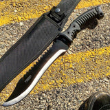 16" Defender Xtreme Full Tang Hunting Combat Knife Rubber Handle in Mixed Colors