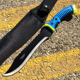 16" Defender Xtreme Full Tang Hunting Combat Knife Rubber Handle in Mixed Colors