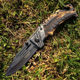 8" Defender Xtreme Folding Tactical Knifes with Seat Belt Cutter in Mixed Colors