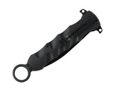 10" Defender-Xtreme Spring Assisted Black Knife with Stainless Steel Blade