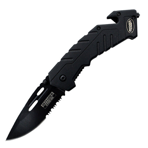 Defender Xtreme High Quality Tactical 7.5" Black Spring Assisted Folding Knife